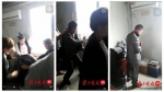 男老师被一群女子围殴的视频截图 - 新浪江苏