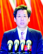 王天琦当选宿迁市长后讲话 图片来自《宿迁日报》 - 新浪江苏