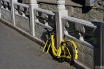 北京什刹海一共享单车被毁 只剩“骨架” - 江苏音符