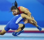 江苏运动员倪捷获得第十三届全运会国际式摔跤女子自由式48公斤级冠军 - 体育局