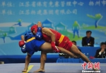 图为2017年全国武术散打冠军赛扬州开赛。　刘江瑞 摄 - 江苏新闻网