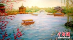 图为乌克兰油画大师笔下的“瘦西湖”，给人梦幻般的感受。 - 江苏新闻网