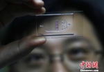 赵远锦教授展示心脏芯片。　泱波 摄 - 江苏新闻网