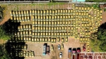 200余辆出租车停放在南京市安德门附近的一处停车场(4月8日摄)。　李博摄 - 江苏新闻网