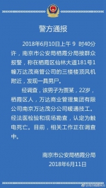 南京万达茂22岁暖通工人尸体在楼顶被发现 警方已查明死因 - 新浪江苏