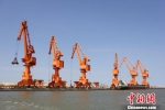繁忙的滨海港10万吨级通用码头。　滨海县委宣传部供图 - 江苏新闻网