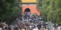 　十一黄金周首日，中山陵园风景区迎来客流11.5万人次。　泱波 摄 - 江苏新闻网