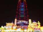 主灯组展现了南京和西安的标志建筑。　郭亚楠 摄 - 江苏新闻网