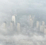24日，南京的阴霾达到上轮“巅峰”，整个城市“腾云驾雾”。　泱波　摄 - 江苏新闻网