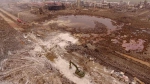 响水“3·21”事故核心区170米宽爆炸坑开始回填 - 新浪江苏