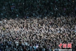 夜晚的音乐节现场人头攒动。　泱波 摄 - 江苏新闻网