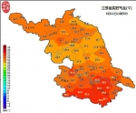 江苏省气象台发布实时气温。图片来自江苏省气象台 - 江苏新闻网