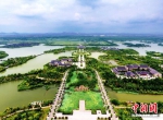 空中鸟瞰潘安湖湿地公园。 贾汪区委宣传部供图 - 江苏新闻网