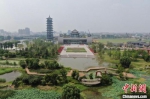 图为航拍扬州中国大运河博物馆。　泱波 摄 - 江苏新闻网