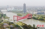 图为航拍扬州运河三湾风景区。　泱波 摄 - 江苏新闻网
