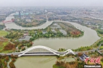 图为航片扬州运河三湾风景区。　泱波 摄 - 江苏新闻网