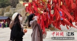 游客许下新年心愿。张传明 摄 - 江苏新闻网