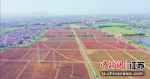 空中俯瞰玫瑰种植基地。美栖村供图 - 江苏新闻网