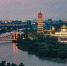 航拍夜色中的扬州中国大运河博物馆（资料图）。　泱波　摄 - 江苏新闻网