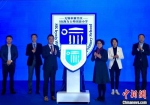 爱思开外国语小学校徽揭牌。　孙权　摄 - 江苏新闻网