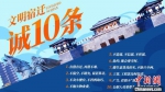 1日，宿迁发布《文明宿迁“诚10条”》。　宿迁市委宣传部供图 - 江苏新闻网